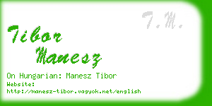 tibor manesz business card